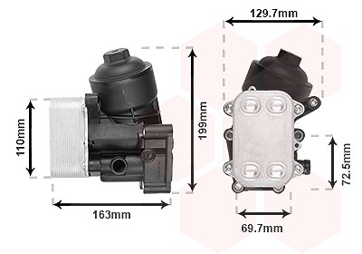 Van Wezel Ölkühler, Motoröl [Hersteller-Nr. 58013720] für Seat, VW, Skoda von VAN WEZEL