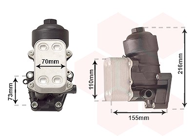 Van Wezel Ölkühler, Motoröl [Hersteller-Nr. 58013721] für Audi von VAN WEZEL