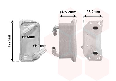 Van Wezel Ölkühler, Motoröl [Hersteller-Nr. 59013704] für Volvo von VAN WEZEL