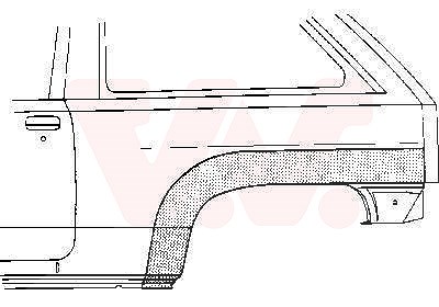 Van Wezel Radlauf, hinten, 2-türig, (Fliessheck) [Hersteller-Nr. 3770145] für Opel von VAN WEZEL