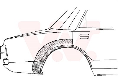 Van Wezel Radlauf, hinten, 4/5-Türig [Hersteller-Nr. 5944148] für Volvo von VAN WEZEL