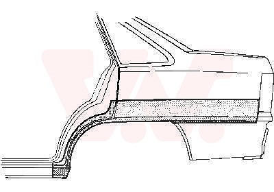 Van Wezel Radlauf, hinten, 4-türig, (LIMO) [Hersteller-Nr. 3732148] für Opel von VAN WEZEL