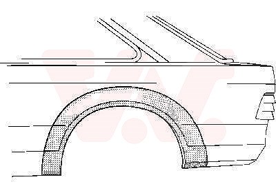 Van Wezel Radlauf, hinten, 4-türig [Hersteller-Nr. 1844147] für Ford von VAN WEZEL