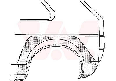 Van Wezel Radlauf, hinten, 4-türig [Hersteller-Nr. 5810147] für VW von VAN WEZEL