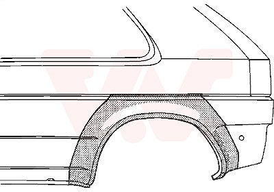 Van Wezel Radlauf, hinten links (Fahrerseite) [Hersteller-Nr. 5880145] für VW von VAN WEZEL