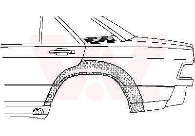 Van Wezel Radlauf, hinten rechts (Beifahrerseite) [Hersteller-Nr. 3020148] für Mercedes-Benz von VAN WEZEL