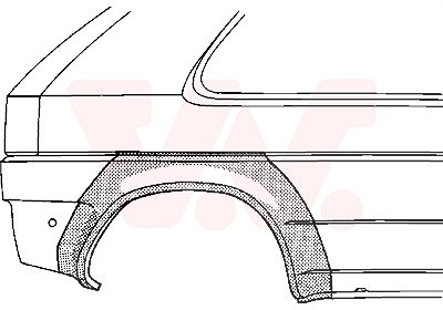 Van Wezel Radlauf, hinten rechts (Beifahrerseite) [Hersteller-Nr. 5880146] für VW von VAN WEZEL