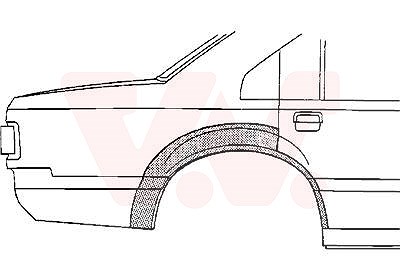 Van Wezel Radlauf hinten, 3-türig, (Fliessheck) [Hersteller-Nr. 5385146] für Toyota von VAN WEZEL