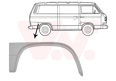 Van Wezel Radlauf hinten,VW Transporter [Hersteller-Nr. 5870146] für VW von VAN WEZEL