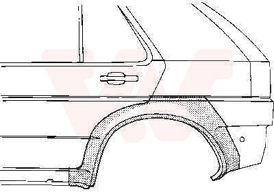 Van Wezel Radlauf hinten rechts (Beifahrer) 4/5-Türig [Hersteller-Nr. 3734148] für Opel von VAN WEZEL