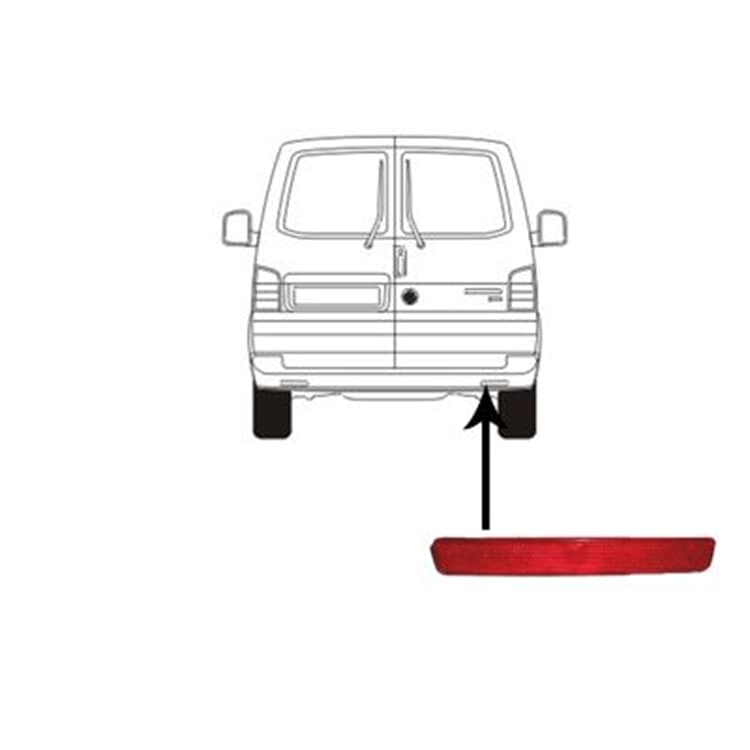 Van Wezel R?ckstrahler f?r Sto?stange rechts VW Multivan Transporter T5 von VAN WEZEL