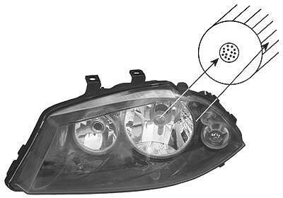 Van Wezel Scheinwerfer, H7/H3, (Ibiza) [Hersteller-Nr. 4917964] für Seat von VAN WEZEL