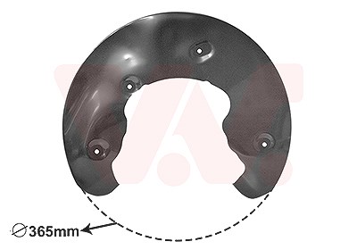 Van Wezel Spritzblech, Bremsscheibe [Hersteller-Nr. 0327372] für Audi von VAN WEZEL