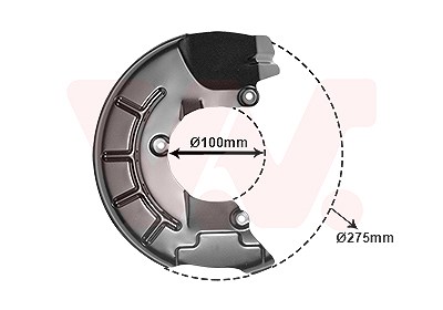 Van Wezel Spritzblech, Bremsscheibe [Hersteller-Nr. 5829372] für Audi, Seat, Skoda, VW von VAN WEZEL