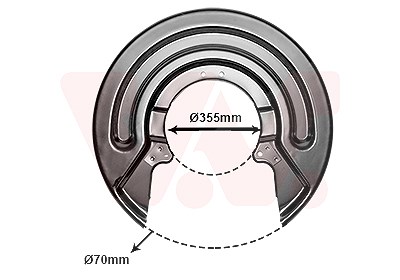 Van Wezel Spritzblech, Bremsscheibe [Hersteller-Nr. 5897373] für VW von VAN WEZEL