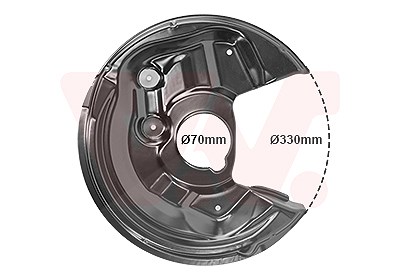 Van Wezel Spritzblech, Bremsscheibe [Hersteller-Nr. 7606373] für Skoda, VW von VAN WEZEL