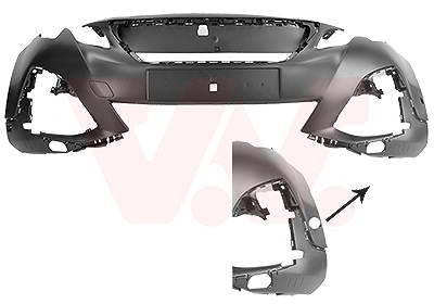 Van Wezel Stoßfänger [Hersteller-Nr. 4084577] für Peugeot von VAN WEZEL