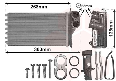 Van Wezel Wärmetauscher, Innenraumheizung [Hersteller-Nr. 09006397] für Citroën, Peugeot, Toyota von VAN WEZEL