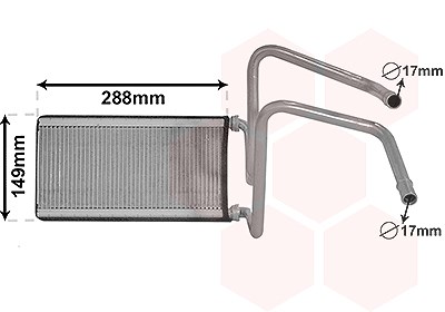 Van Wezel Wärmetauscher, Innenraumheizung [Hersteller-Nr. 53006714] für Toyota von VAN WEZEL