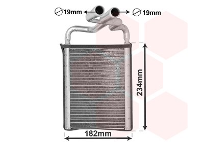 Van Wezel Wärmetauscher, Innenraumheizung [Hersteller-Nr. 82006356] für Hyundai von VAN WEZEL