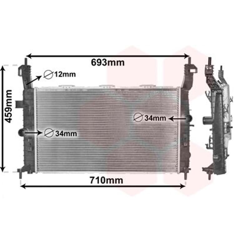 Van Wezel Wasserk?hler Opel Meriva 1,4 1,6 1,7 1,8 + 16V CDTI von VAN WEZEL