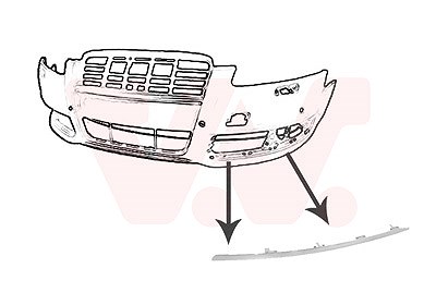 Van Wezel Zier-/Schutzleiste, Stoßfänger [Hersteller-Nr. 0340581] für Audi von VAN WEZEL
