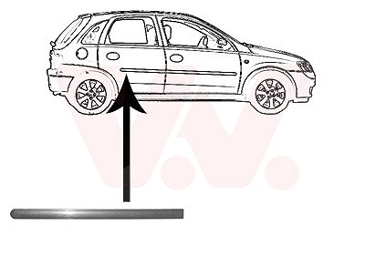 Van Wezel Zier-/Schutzleiste, Tür [Hersteller-Nr. 3777426] für Opel von VAN WEZEL