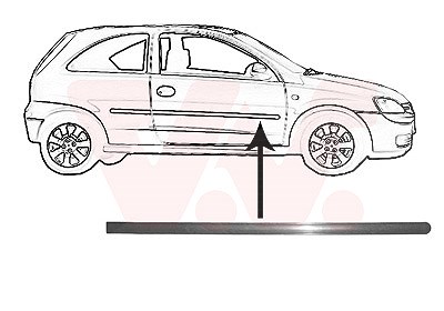 Van Wezel Zier-/Schutzleiste, Tür [Hersteller-Nr. 3777428] für Opel von VAN WEZEL