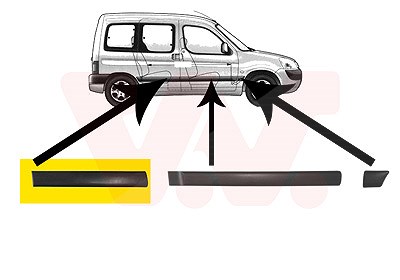 Van Wezel Zier-/Schutzleiste, Tür [Hersteller-Nr. 4051426] für Peugeot von VAN WEZEL