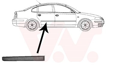Van Wezel Zier-/Schutzleiste, Tür [Hersteller-Nr. 5836406] für VW von VAN WEZEL