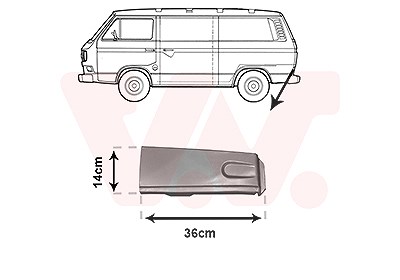 Van Wezel Anschlussblech, hinten links (Fahrerseite) [Hersteller-Nr. 5870133] für VW von VAN WEZEL