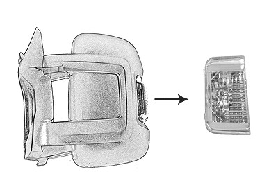 Van Wezel Blinkleuchte [Hersteller-Nr. 1651915] für Citroën, Fiat, Opel, Peugeot von VAN WEZEL