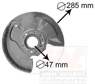 Van Wezel Deckblech Bremsscheibe [Hersteller-Nr. 3758372] für Opel von VAN WEZEL