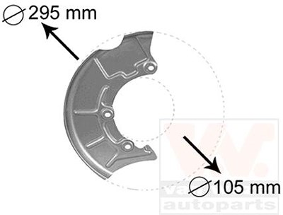 Van Wezel Deckblech Bremsscheibe vorne rechts [Hersteller-Nr. 5888372] für VW, Audi, Seat, Skoda von VAN WEZEL