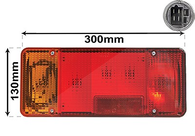 Van Wezel Heckleuchte, mit Lampenträger [Hersteller-Nr. 2810925] für Citroën, Fiat, Iveco, Peugeot, Talbot von VAN WEZEL