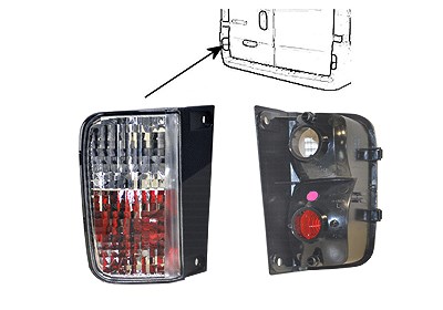 Van Wezel Heckleuchte links (Fahrerseite), für Stoßfänger [Hersteller-Nr. 4394929] für Nissan, Opel, Renault von VAN WEZEL