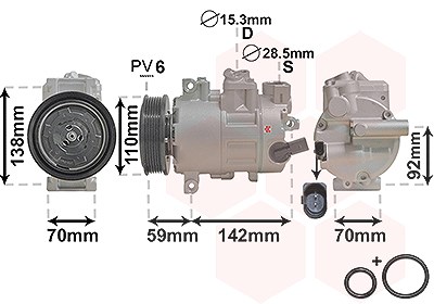 Van Wezel Kompressor, Klimaanlage [Hersteller-Nr. 0300K270] für Audi, Seat, Skoda, VW von VAN WEZEL