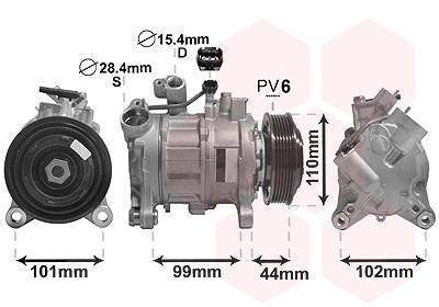 Van Wezel Kompressor, Klimaanlage [Hersteller-Nr. 0600K498] für BMW von VAN WEZEL