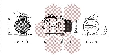 Van Wezel Kompressor, Klimaanlage [Hersteller-Nr. 0600K309] für BMW von VAN WEZEL