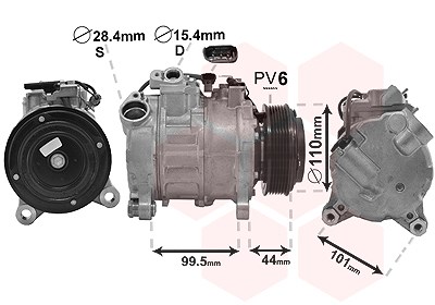 Van Wezel Kompressor, Klimaanlage [Hersteller-Nr. 0600K493] für BMW von VAN WEZEL