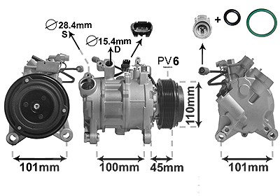 Van Wezel Kompressor, Klimaanlage [Hersteller-Nr. 0600K499] für BMW von VAN WEZEL