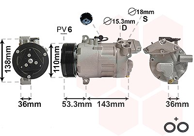 Van Wezel Kompressor, Klimaanlage [Hersteller-Nr. 0600K321] für BMW von VAN WEZEL