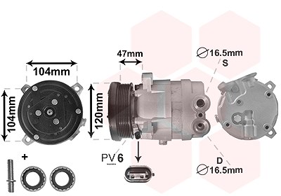 Van Wezel Kompressor, Klimaanlage [Hersteller-Nr. 0800K054] für Chevrolet von VAN WEZEL