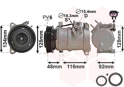 Van Wezel Kompressor, Klimaanlage [Hersteller-Nr. 0700K102] für Chrysler von VAN WEZEL