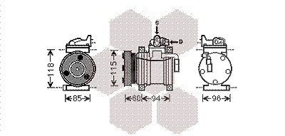 Van Wezel Kompressor, Klimaanlage [Hersteller-Nr. 8200K217] für Hyundai, Kia von VAN WEZEL