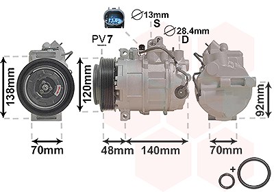 Van Wezel Kompressor, Klimaanlage [Hersteller-Nr. 3000K393] für Mercedes-Benz von VAN WEZEL