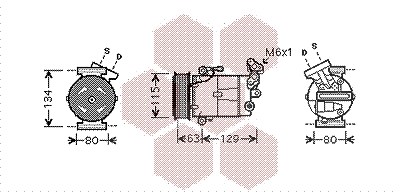 Van Wezel Kompressor, Klimaanlage [Hersteller-Nr. 4300K384] für Renault, Nissan von VAN WEZEL