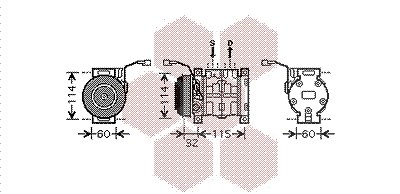 Van Wezel Kompressor, Klimaanlage [Hersteller-Nr. 5200K110] für Suzuki von VAN WEZEL