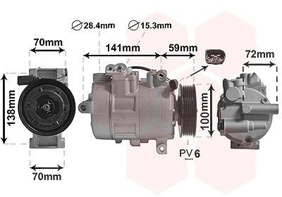 Van Wezel Kompressor, Klimaanlage [Hersteller-Nr. 5801K701] für VW von VAN WEZEL