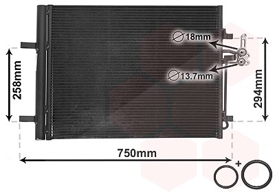 Van Wezel Kondensator, Klimaanlage [Hersteller-Nr. 18005427] für Ford, Land Rover, Volvo von VAN WEZEL